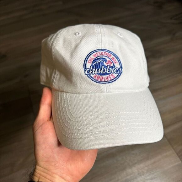 Chubbies White Logo Casual Strapback‎ Hat Cap - Picture 1 of 7
